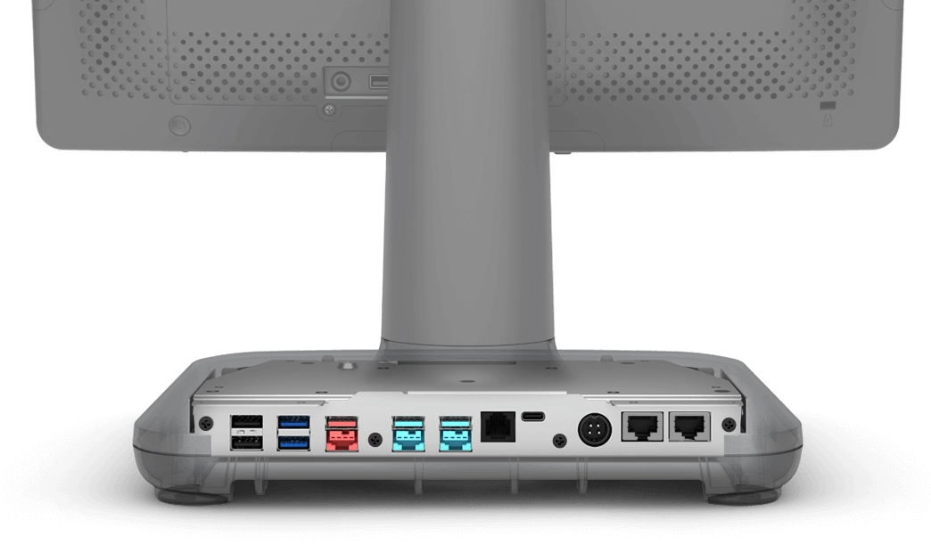 Back with hub ports displayed