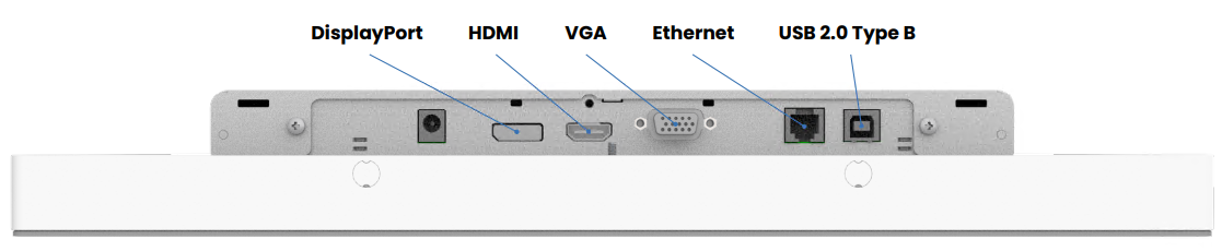 17 and 19 inch medical touch monitor ports view