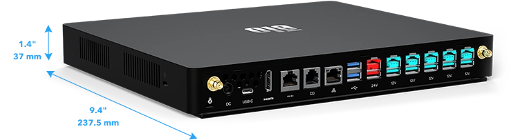 Photo of the back of the unit, slightly angled.